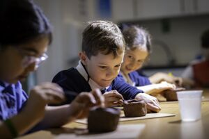 Year 3 concentrating pottery